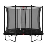 Trampoline rectangulaire sur pied favorit ultim 280 cm + filet de scurit noir