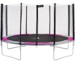 Trampoline rond � 430cm avec filet de s�curit� - ralli 430 rose