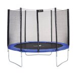 Trampoline rond bleu � 300cm avec filet de protection bleu