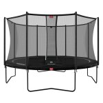 Trampoline rond sur pied favorit regular 430 cm avec filet de sécurité noir Trampoline rond sur pied favorit regular 430 cm avec filet de sécurité noir