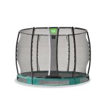 Trampoline semi - enterr� �305cm protection pieds et filet premium vert