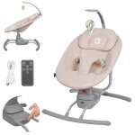 Transat balancelle �lectrique rio avec 3 vitesses de balancement et t�l�commande beige latte