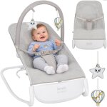 Transat balancelle �lectrique vinci l�ger avec 3 modes de balancement et 4 m�lodies white cream