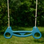 Trap�ze anneaux pour portique balan�oire 1, 9 m - 2, 5 m pour enfants bleu