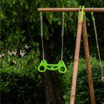 Trap�ze anneaux pour portique balan�oire 1, 9 m - 2, 5 m pour enfants vert