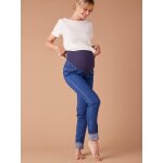 Tregging de grossesse en denim envie de fraise bleu fonc