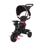 Tricycle enfant �volutif 4 en 1 deluxe m�tal noir - rose