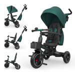 Tricycle �volutif 6 - en - 1 spinstep 2 plus avec si�ge pivotant 360� et dossier r�glable vert
