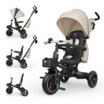 Tricycle �volutif kinderkraft spinstep 2 plus avec si�ge pivotant 360�, dossier r�glable, capote upf50 ...