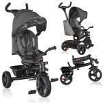 Tricycle poussette haari jusqu � 25 kg avec si�ge r�versible, panier et sac stone grey