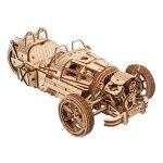 Tricycle ugr - s maquette m�canique en bois � construire, puzzle 3d � moteur � ressort brown