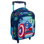 Trolley gar�on avengers captain america motif bouclier en polyester bleu marine