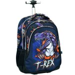 Trolley gar�on sac � dos dinosaure t - rex 48 cm noir / orange / bleu