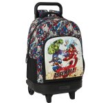 Trolley scolaire gar�on avengers assemble avec sac amovible 45 cm noir / multicolore