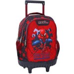 Trolley scolaire gar�on spiderman 3 compartiments avec base plastique rigide 45 cm noir / rouge / bleu ...