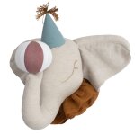 Trophe mural lphant de cirque en lin dcoration chambre bb enfant beige, cirque