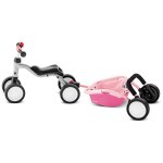 Trotteur remorque 3 en 1 b�b� traily rose