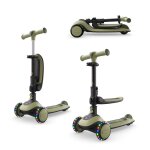 Trottinette 2 - en - 1 halley 2, avec si�ge �volutive pliable, direction par inclinaison, guidon r�glable, ...