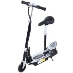 Trottinette lectrique enfant pliable 120w 10 km / h max. hauteur guidon et selle rglable noir