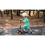 Trottinette enfant 3 roues avec roues led et hauteur r�glable - d�s 3 ans orange black