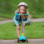 Trottinette enfant 3 roues scootie bug splodge m�tal bleu - jaune