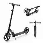 Trottinette pliable kinderkraft freely avec guidon r�glable, roues pu 20 cm, roulements abec - 7 et suspension ...
