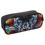 Trousse 2 zip imprim� no fear puma 23 cm noir / multicolore