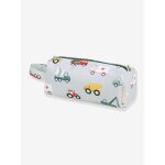 Trousse � crayons gar�on v�hicules a little lovely company bleu p�le