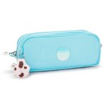 Trousse � crayons nylon 3 zips 32 emplacements bleu aqua