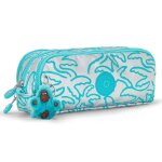 Trousse � crayons nylon 3 zips 32 emplacements bleu / gris