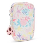 Trousse fille kipling tissu synth�tique imprim� aqua sea blanc / rose / bleu