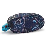 Trousse fille zipp�e nylon duobox kipling organisation 14 porte - stylos bleu / rose