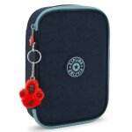 Trousse gar�on rectangulaire kipling 100 pens cosmo - grande capacit� bleu fonc�