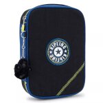 Trousse gar�on rectangulaire kipling 100 pens lets scuba 21 cm - grande capacit� noir / jaune / bleu