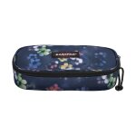 Trousse oval single fleur navy