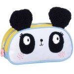 Trousse panda 3d en tissu synth�tique kstationery blanc / bleu / marine / bleu