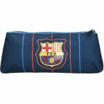 Trousse plate tissu synth�tique � rayures fc barcelone bleu marine