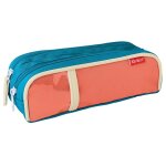Trousse rectangulaire kickers girl 22 cm 2 compartiments multicolore