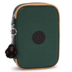 Trousse rectangulaire kipling 100 pens tree house 21 cm - grande capacit� vert fonc�