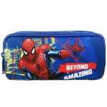 Trousse rectangulaire en textile spiderman beyond amazing 21 cm bleu / rouge