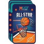 Trousse scolaire basketball all star must team 3 compartiments rouge / or