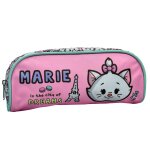 Trousse scolaire disney � motif marie aristochat 2 compartiments blanc / rose / clair