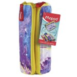 Trousse scolaire double ouverture xxl fancy marbre rose
