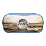 Trousse scolaire rectangulaire baby yoda star wars / the mandalorian bleu