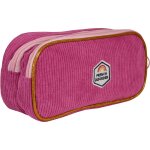 Trousse scolaire rectangulaire french disorder leo - fille - 2 compartiments rose
