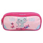 Trousse scolaire rectangulaire lili lou rose