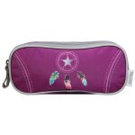 Trousse scolaire rectangulaire phileas attrape r�ve plumes violet