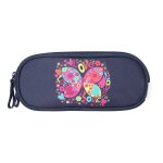 Trousse scolaire rectangulaire phileas papillon bleu