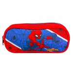 Trousse scolaire rectangulaire spider - man bleu