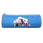 Trousse scolaire ronde barbapapa bleu